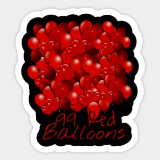 99 Red Balloons Sticker